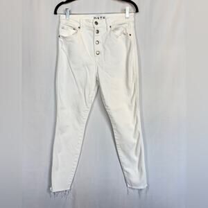 Daze Denim Moneymaker High Rise Vintage Skinny Jeans Porcelain White  Size 29